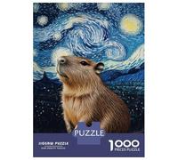 Puzzle Per Adolescenti Da 1000 Pezzi Capybara Starry Night Puzzle Per Adolescenti Gioco Per Famiglie Sfida Difficile Regali Unici Per Compleanno E Natale 38x26cm/1000pcs