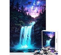 Puzzle per adolescenti da 1000 pezzi cascata celeste sotto cieli stellati decorazione da parete regali di Babbo Natale segreto giochi divertenti attività divertenti da fare a casa dimensioni 38x52cm