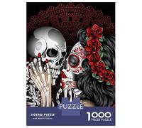 Puzzle Per Adolescenti Da 1000 Pezzi Catrina Skull Kiss Puzzle Per Adolescenti Giochi Rilassanti Decorazioni Murali Regali Unici Per Compleanno E Natale 52x38cm/1000pcs