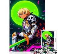 Puzzle per adolescenti da 1000 pezzi cavaliere anime con spada luminosa giocattoli antistress idee regalo gioco pratico interessante riduzione dello stress dimensioni 38x52cm