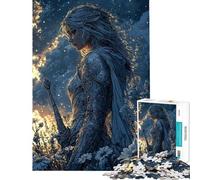 Puzzle per adolescenti da 1000 pezzi Cavaliere d'argento nel campo rompicapo per adolescenti gioco stimolante regalo per donne difficile e stimolante (dimensioni 50x75cm)