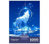 Puzzle Per Adolescenti Da 1000 Pezzi Celestial Wolf Puzzle Per Adulti Giochi Rilassanti Sfida Difficile Interazione Genitore-figlio 52x38cm/1000pcs