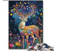 Puzzle per adolescenti da 1000 pezzi, cervo sulla montagna, giocattolo educativo intellettuale decomprimente, ideale come regalo per tutta la famiglia dimensioni 26x38cm