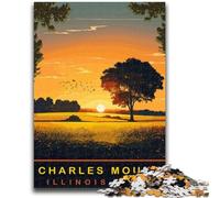 Puzzle per adolescenti da 1000 pezzi Charles Mound, difficili e stimolanti, con poster abbinato e foglio di quiz per età 14 anni (dimensioni 38x26cm)