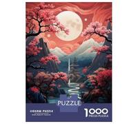 Puzzle Per Adolescenti Da 1000 Pezzi Cherry Blossom Moonlit Landscape-2 Puzzle Per Adolescenti Giochi Rilassanti Corsa Di Velocità Manuale Per È Ideale Come Regalo 38x26cm/1000pcs