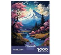 Puzzle Per Adolescenti Da 1000 Pezzi Cherry Blossom Mountain Stream Puzzle Per Adulti Gioco Per Famiglie Decorazione Murale Regali Unici Per Compleanno E Natale 52x38cm/1000pcs