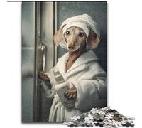 Puzzle per adolescenti da 1000 pezzi, Chihuahua che fa il bagno, giocattoli educativi per l'apprendimento, giochi per famiglie, regali e compleanni unici dimensioni 26x38cm