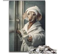 Puzzle per adolescenti da 1000 pezzi, Chihuahua che fa il bagno, giocattolo educativo intellettuale decompressivo, ideale come regalo per tutta la famiglia dimensioni 50x75cm