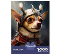 Puzzle Per Adolescenti Da 1000 Pezzi Chihuahua Viking Puzzle Per Adulti Giocattolo Decorazione Da Parete Analisi E Logica Gioco Stimolante Regali 70x50cm/1000pcs