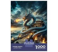 Puzzle Per Adolescenti Da 1000 Pezzi Chinese Dragon Wall Scroll Puzzle Per Adolescenti Giochi Rilassanti Corsa Di Velocità Manuale Per È Ideale Come Regalo 70x50cm/1000pcs