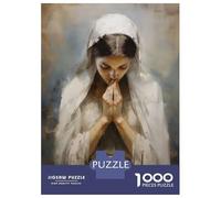 Puzzle Per Adolescenti Da 1000 Pezzi Christian Girl Praying Puzzle Per Adulti Gioco Rompicapo Decorazione Per La Casa Interazione Genitore-figlio 70x50cm/1000pcs