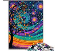 Puzzle per adolescenti da 1000 pezzi, cielo stellato, albero, allena il tuo cervello e le tue mani, regali di compleanno unici per bambini dai 14 anni in su (dimensioni 26x38cm)