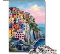 Puzzle per adolescenti da 1000 pezzi, Cinque Terre, giocattoli antistress, decorazioni per la casa uniche e regali per bambini dai 14 anni (dimensioni 50x75cm)