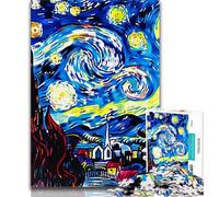Puzzle per adolescenti da 1000 pezzi, città con cielo notturno, aiuta il cervello a esercitare i giocattoli avvincenti per coltivare la pazienza, regalo per compleanni, 38x26cm