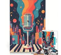 Puzzle per adolescenti da 1000 pezzi "Città della Musica", gioco rompicapo, attività divertenti da fare a casa, regalo per donne 38x26cm