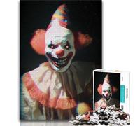 Puzzle per adolescenti da 1000 pezzi, clown del circo, aiuta il cervello a esercitare i giocattoli avvincenti per coltivare la pazienza, regalo per compleanni (38x26cm)
