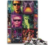 Puzzle per adolescenti da 1000 pezzi, collage di poster di film, impegnativo da completare ma divertente e umoristico gioco educativo per il compleanno, 50x75cm