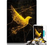 Puzzle per adolescenti da 1000 pezzi, Colomba della pace dorata, gioco stimolante e gioco per famiglie, regalo di compleanno, regali, arte murale 75x50cm