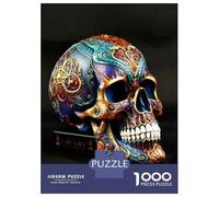 Puzzle Per Adolescenti Da 1000 Pezzi Colorful Decorative Skull Statue Puzzle Per Adulti Gioco Rompicapo Migliora La Memoria Regali Per Amici E Familiari 70x50cm/1000pcs