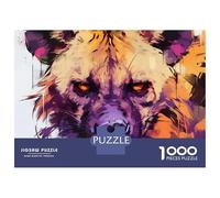 Puzzle Per Adolescenti Da 1000 Pezzi Colorful Hyena Portrait Puzzle Per Adulti Gioco Rompicapo Decorazione Per La Casa Interazione Genitore-figlio 70x50cm/1000pcs