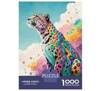 Puzzle Per Adolescenti Da 1000 Pezzi Colorful Jaguar in A Dreamy Sky Puzzle Per Adolescenti Gioco Per Famiglie Migliora La Memoria Regali Di Natale E Compleanno 38x26cm/1000pcs