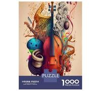 Puzzle Per Adolescenti Da 1000 Pezzi Colorful Musical Instruments Art Print Puzzle Per Adulti Gioco Per Famiglie Antistress Interazione Genitore-figlio 70x50cm/1000pcs