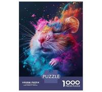 Puzzle Per Adolescenti Da 1000 Pezzi Colorful Powdered Hamster Puzzle Per Adolescenti Giochi Rilassanti Regali Per Donne Regali Per Amici E Familiari 70x50cm/1000pcs