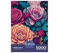 Puzzle Per Adolescenti Da 1000 Pezzi Colorful Rose Wall Art Print-2 Puzzle Per Adulti Giochi Per Famiglie Ma Divertenti E Umoristici Sfida Educativa 52x38cm/1000pcs