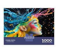 Puzzle Per Adolescenti Da 1000 Pezzi Colorful Woman Art Print Puzzle Per Adolescenti Giochi Rilassanti Regali Per Donne Regali Per Amici E Familiari 38x26cm/1000pcs