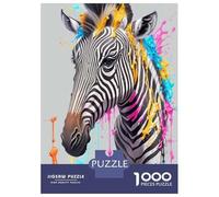 Puzzle Per Adolescenti Da 1000 Pezzi Colorful Zebra Wall Art Print Puzzle Per Adulti Giochi Per Famiglie Ma Divertenti E Umoristici Sfida Educativa 70x50cm/1000pcs