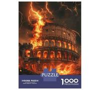 Puzzle Per Adolescenti Da 1000 Pezzi Colosseum in Flames-2 Puzzle Per Adulti Giochi Per Famiglie Decorazione Murale Sfida Educativa 38x26cm/1000pcs