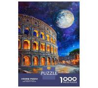 Puzzle Per Adolescenti Da 1000 Pezzi Colosseum Under Moonlight-2 Puzzle Per Adulti Giochi Rilassanti Sfida Difficile Interazione Genitore-figlio 38x26cm/1000pcs