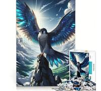 Puzzle per adolescenti da 1000 pezzi con ali di falco luminose, giochi per famiglie, assemblaggio di modelli, per rafforzare l'amore tra le coppie 38x26cm