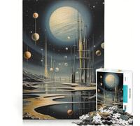Puzzle per adolescenti da 1000 pezzi con architettura aliena, giochi per famiglie, assemblaggio di modelli, per rafforzare l'amore tra le coppie 50x75cm