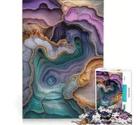Puzzle per adolescenti da 1000 pezzi con arte astratta e pietre preziose, giocattolo antistress, sfida impegnativa, per rafforzare l'amore tra le coppie 38x52cm