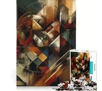 Puzzle per adolescenti da 1000 pezzi con arte geometrica astratta, antistress, sfida impegnativa, per rafforzare l'amore tra le coppie 50x75cm