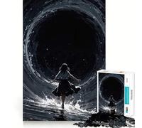 Puzzle per adolescenti da 1000 pezzi con ballerina e buco nero,disegno dai bordi precisi,gioco divertente per la concentrazione,momento di relax,regalo di Natale rilassante 38x26cm