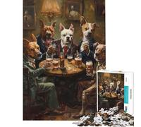 Puzzle per adolescenti da 1000 pezzi con cani e birra in una taverna Aiuta a stimolare la mente decorazione per la casa giochi rilassanti adatto a persone dai 14 anni in su (50x75cm)