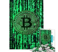 Puzzle per adolescenti da 1000 pezzi con codice Bitcoin Crypto Hacker per adulti giochi per famiglie sfida difficile attività divertenti da fare a casa (dimensioni 38x26cm)