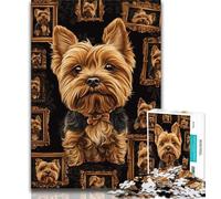 Puzzle per adolescenti da 1000 pezzi con collage di Yorkshire Terrier, puzzle per adulti, giochi rilassanti, ideale come regalo per tutta la famiglia (dimensioni 75x50cm)