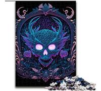 Puzzle per adolescenti da 1000 pezzi con composizione di luce nera, ideale come regalo educativo per tutta la famiglia (dimensioni 26x38cm)