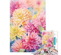 Puzzle per adolescenti da 1000 pezzi con crisantemi Attività divertenti da fare in casa ma anche un gioco divertente e umoristico per tutta la famiglia dai 14 anni in su 50x75cm