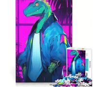 Puzzle per adolescenti da 1000 pezzi con dinosauri e abiti retrò gioco rilassante per genitori e figli sfida unica 38x52cm