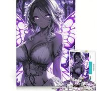 Puzzle per adolescenti da 1000 pezzi con fata anime dalle ali viola antistress sfida impegnativa per rafforzare l'amore tra le coppie 50x75cm