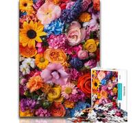 Puzzle per adolescenti da 1000 pezzi con fiori artistici, giochi divertenti per la famiglia, attività divertenti a casa, regalo di compleanno, regali da viaggio (75x50cm)