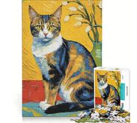 Puzzle per adolescenti da 1000 pezzi con gatti egei felici, gioco rompicapo, attività divertenti da fare a casa, regalo per donne 38x26cm