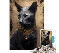Puzzle per adolescenti da 1000 pezzi con gatto Cornish Rex e miti gioco rompicapo giocattolo educativo regalo per compleanni difficile (dimensioni 38x52cm)