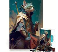 Puzzle per adolescenti da 1000 pezzi con gatto mago,bordo perfetto,divertente gioco di logica,momento di relax,decorazione natalizia (50x75cm)