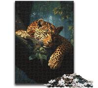 Puzzle per adolescenti da 1000 pezzi con ghepardi nella giungla, giochi educativi, decorazioni per la casa, adatti per la decorazione del desktop (75x50cm)