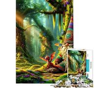 Puzzle per adolescenti da 1000 pezzi con gnomi e tema "Sonno Incantato" puzzle per adulti giocattolo fai da te ideale per passare il tempo in casa perfetto come regalo per tutta la famiglia (50x75cm)